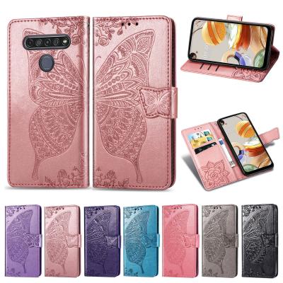 China PU Leather Cell Phone Case Cover Wallet Card Holder Flip Wallet Case Flip Phone Cover For LG K61 K41S K51S for sale