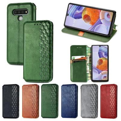 China LG K71/Stylo 6 Flip Full Body Magnetic Soft Cases For Wallet Card Holder Fashion TPU Flip Phone Cover Mobile Accessories for sale