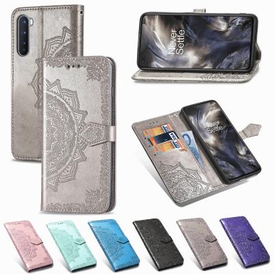 China Flowers Soft TPU Flip Cell Phone Stand Case Flip Phone Cover Datura Leather for OnePlus 8T for sale