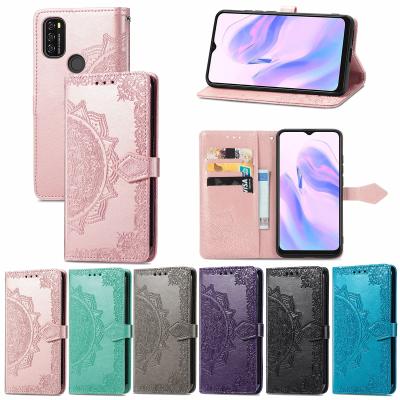 China Flip Phone Cover For Blackview A70 Datura Leather Flowers Soft TPU Flip Cell Phone Stand Case for sale