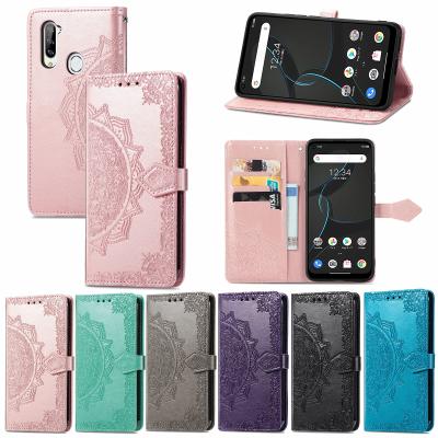 China Flip Phone Cover Flowers TPU Soft Flip Cell Phone Stand Leather Case for ZTE Libero 5G or ZTE 30 ultra datura for sale