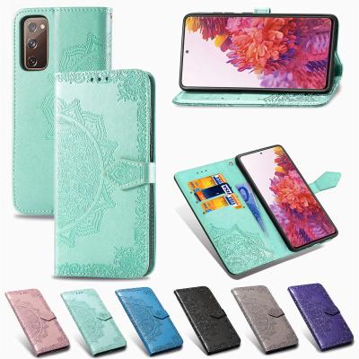 China Mandala Embossed Wallet Leather Flip Phone Cover Phone Case For For ZTE Blade 20 2020 Smart Card Holder Stand Case Cover for sale