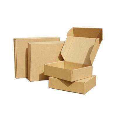 China Recycled Materials Supplier Custom Size Printing Logo Brown Corrugated Kraft Cardboard Packaging Cardboard Mailer Express Shipping Paper Box For Underside for sale