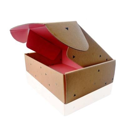 China Recycled Materials Fancy Custom Design Eco Friendly Labeled Corrugated Rigid Packaging Kraft Paper Mailer Cardboard Cosmetic Mailing Box for sale