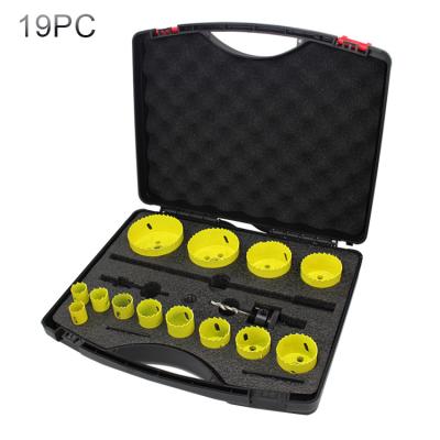 China 17 Pcs HSS Bimetal Aluminum Metal Drilling Hole Saw Kit For Cutting Metal Wood Plastic for sale