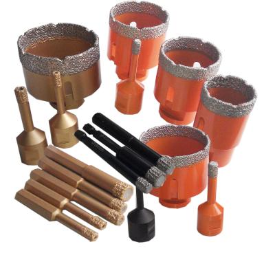 China Granite 35mm Hollow Core M14 Diamond Drill Bits Vacuum Welded Diamond Hole Saws For Wet Dry Drilling for sale