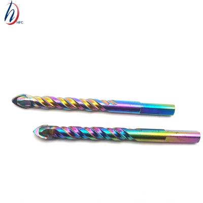 China 6mm Stainless Steel Concrete Colored Threaded Glass Drill Bit for sale