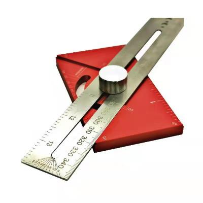 China New Professional Multifunctional Line Working Ruler Aluminum Alloy Measurements Angle Drafting Ruler Woodworking Ruler for sale