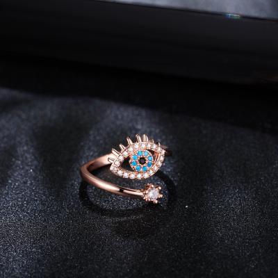 China Retro Vintage Fashion Lady Devil's Eye Ring Anillos Gold Plated Mood Ring anillos de parejas for sale