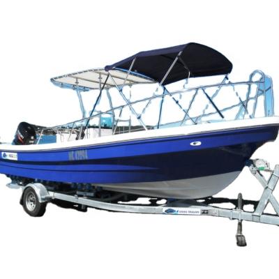 China Outboard Fiberglass Motor Fishing Boat FRP Fishing Boat Panga Boat for sale