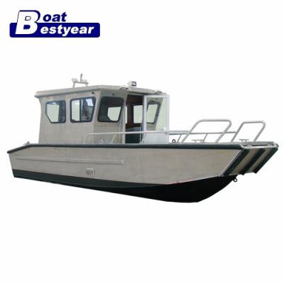 China Aluminum Aluminum Barge Boat Landing Craft Semi Yacht For Sale for sale