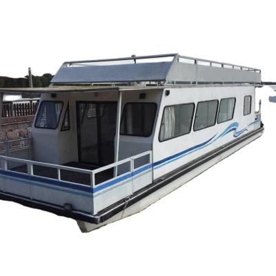 China Fiberglass Power Electric Solar Houseboat for sale