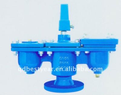 China General End Flange / Iron Ball / Hole Standard Ductile Double Orifice Air Valve for sale