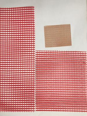 China Laminated Transformer Raw Material Red Square Fiberglass Screen Mesh for sale