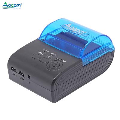 China 48mm 58mm Mini Portable Mobile Printer Thermal Receipt Printer With Big Paper Roll Holder And Power Indicator for sale