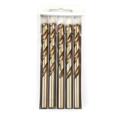 China DIN338 4241 Metal Drilling HSS Drill Bit 4341 M2 M35 Hss Straight Shank Cobalt Titanium Twist Drill Bit For Metal Stainless Steel Iron for sale