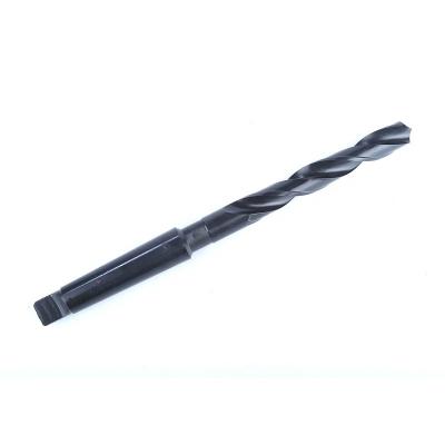 China Metal Drilling Steel Factory High Quality DIN345 Black Oxide Roll Forged Morse Taper Shank Twist Drill Bit For Metal Drilling for sale