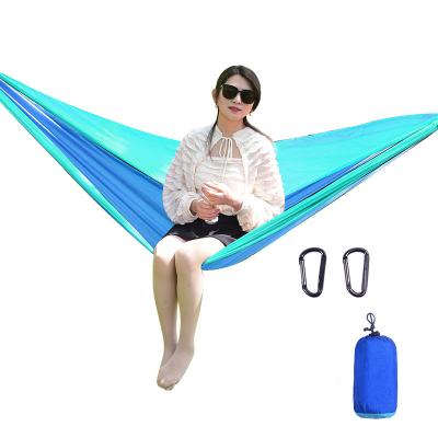 China 210T Super Comfortable Outdoor Nylon Tent Double Tree Hammock Camping Swing Hanging Bed For 2 Person for sale