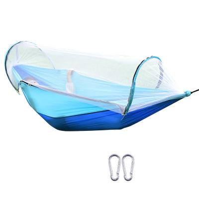 China 210T Bed Travel Outdoor Camping Super Comfortable Nylon Hanging Portable Hammock With Mosquito Net for sale