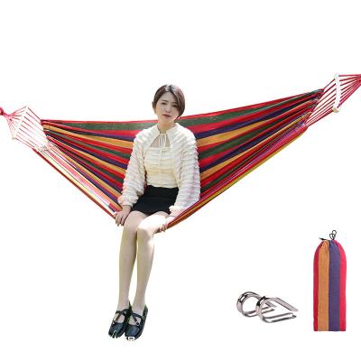 China Antibacterial Outdoor Folding Canvas Hammock Heavy Duty Thick Single Hanging Hammock for sale