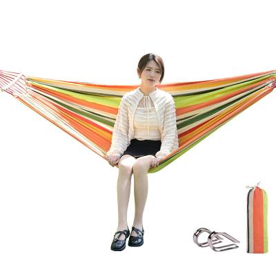 China Antibacterial Camping Double Person Garden Outdoor Portable Hamaca Canvas Swings for sale