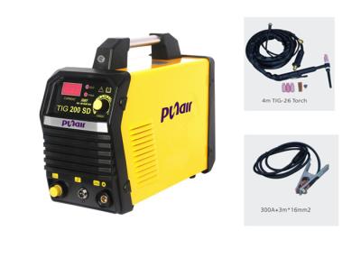 China 50HZ / 60HZ DC Yellow Inverter TIG Welder 20% Energy Saved For Stainless Steel TIG200SD for sale