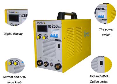 China 0.93 PF Inverter TIG Welding Machine , Inverter ARC TIG Welder With CE 3C Certificated TIG250A for sale