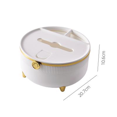 China PP+ABS Tissue Box Lid Holder with Storage, Napkin Tissue Box, Multifunctional Tissue Box PP Materials Storage Organizer Caddy for sale