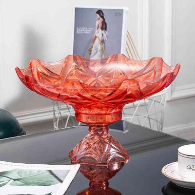 China Mid Century Modern Wholesale Fruit Bowl Special Hot Selling Dish High Quality Crystal Fruit Bowl for sale