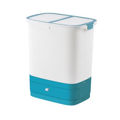 China Kitchen Durable Using Low Price Combination Freestanding Bin Plastic Home Trash Bin for sale