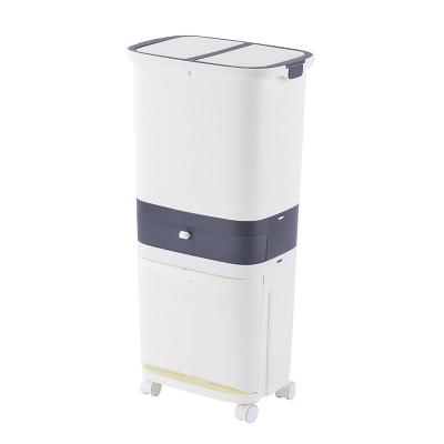 China Hot Selling Kitchen Good Quality Smart Trash Dust Bin Plastic Kitchen Pull Out Trash Can for sale