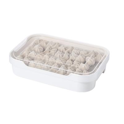 China Sustainable Large Capacity Breathable Food Storage Container Dumpling Storage Box for sale