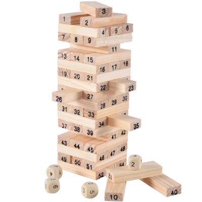 China Construction Toy wooden blocks stacking toys colorful mini tumble tower game wood colorful balancing blocks montessori toys for kids for sale