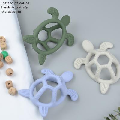 China Soft Toy Hot Selling  Turtle Shape BPA Free Food Grade Silicone Baby Teether Educational Toys For 0-6 months for sale