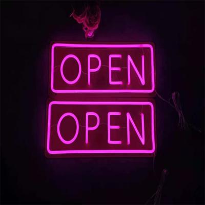 China Eco-friendly Acrylic Led Neon Open Sign With Bow And Business Neon Light Restaurant Open Led Sign for sale