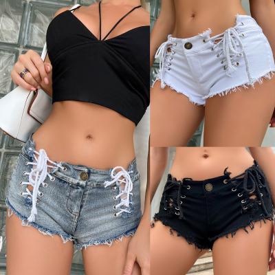 China Breathable 9027# 2022 New Summer Sexy Women's Denim Shorts Jeans Plus Size Low rise Casual Pants Bar Performance Dress Girl Shorts for sale