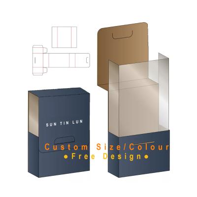 China Custom Logo Perfume Clear Printed With High Quality Recyclable See Creative Packaging Gift Box Window for sale