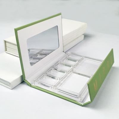 China Recyclable Wholesale Mirror Makeup Packaging Eyeshadow Palette Private Label Cosmetics Empty Paper Box for sale