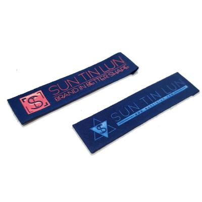 China High Quality Washable Custom Printer Heat Transfer Custom Logo Woven Garment Labels for sale