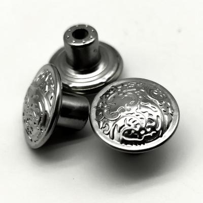 China Custom logo round flatback alloy nickel free, copper shirt button and snap for coat for sale