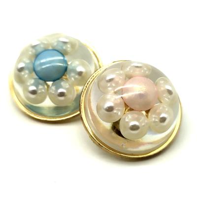 China Customized transparent acrylic hand-stitched button nickel free magnetic semicircle for sale