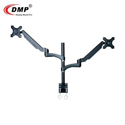 China GS352 D-V Gas Spring Height Adjustable Extend Arm Monitor Table Mount Max VESA 100 x 100 Adjusts 13-27