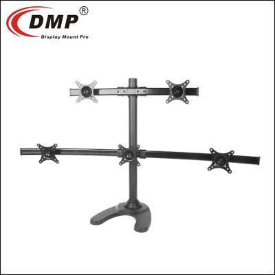 China New CURVE-F-STAND Computer Desk Vesa Monitor Stand Five Monitor Mount Arm for 13-27