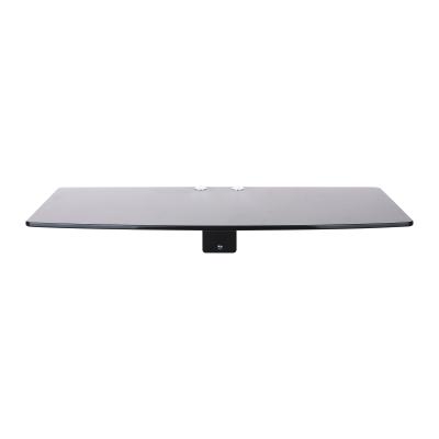 China Aluminum & DRS601 Glass Light And Practical Single Glass Wall Mounted DVD Shelf for sale