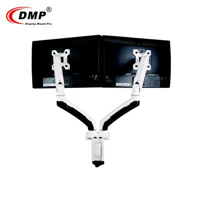 China Aluminum & Steel Gas Spring Monitors Flexible Arm Mount With C-Clamp For Dual 13