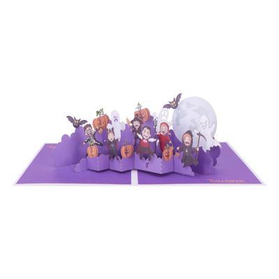 China Europe Custom 3D Happy Halloween Pop Up Map for sale