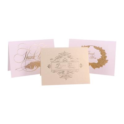 China Europe Luxury Handmade Gold Foil Thank You Small Business Bulk Greeting Cards for sale