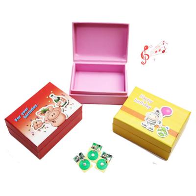 China Romantic Handmade Custom Christmas Wooden Paper Music Box With Sound Chip Package for sale