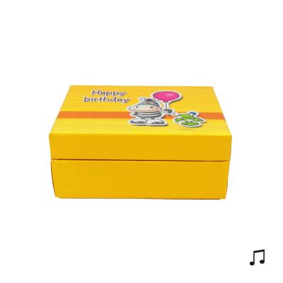 China Custom Creative Europe Music Happy Birthday Fold Gift Box Packaging for sale