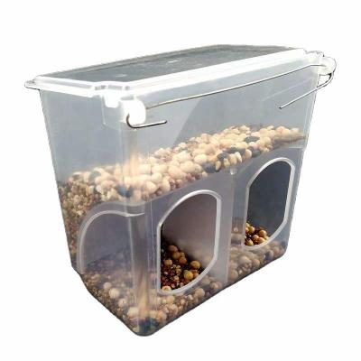 China Factory viable hot selling plastic pigeon 2 holes pet accessories automatic bird feeder for sale for sale